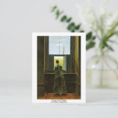 フリートリッヒキャスパーデイヴィッド著窓の女性 ポストカード (スタンド正面)