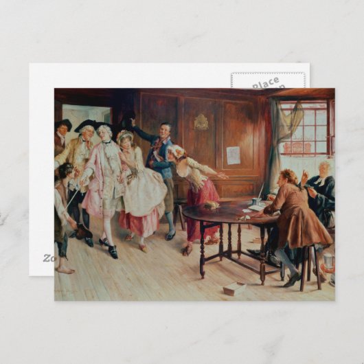 フリート通りでの結婚, 1898 (キャンバス上の油) ポストカード (正面/裏面)