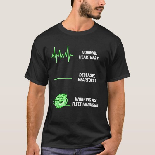 フリート・マネージャー車両所有マネージャー費用マネージャー Tシャツ (正面)
