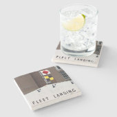 フリート・ランディング・チャールストン(SC)大理石コースター ストーンコースター (横)