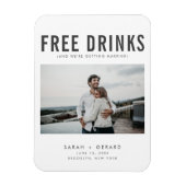 フリードおもしろいリンクの写真婚式が日付を救う マグネット (縦)