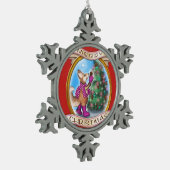 フリードテールクリスマスオーナメント – ピータースノーフレーク スノーフレークピューターオーナメント (左)