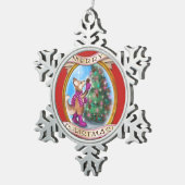 フリードテールクリスマスオーナメント – ピータースノーフレーク スノーフレークピューターオーナメント (右)