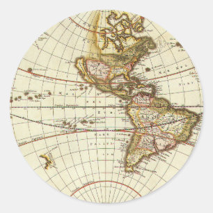 フリードリック・デ・ウィットによるアンティークの古地図、1680年頃 ラウンドシール
