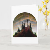 フリードリッヒ山を渡る カード (黄色い花)