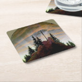 フリードリッヒ山を渡る スクエアペーパーコースター (アングル)