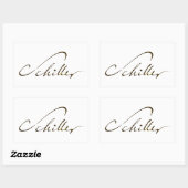 フリードリッヒ・シラー署名 長方形シール (シート)