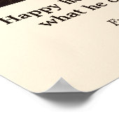 フリードリッヒ・シラー – 幸福の引用文 ポスター (角)