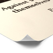 フリードリッヒ・シラー – 愚かさに対するポスター ポスター (角)