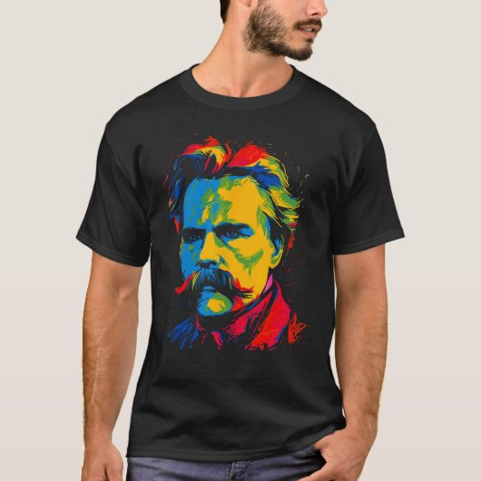 フリードリッヒ・ニーチェ・哲学者 Tシャツ (正面)