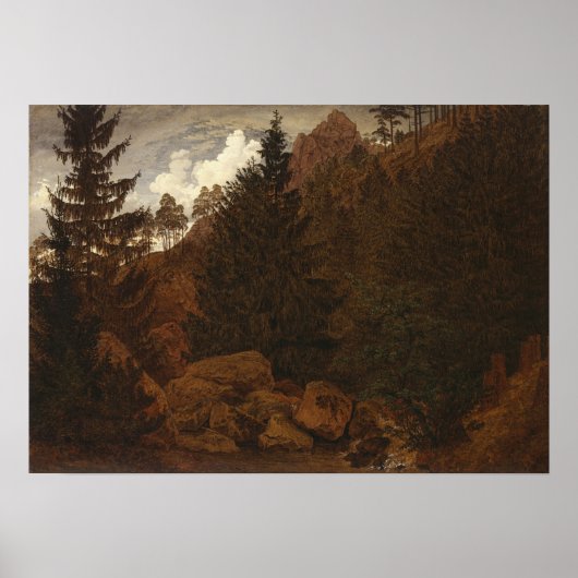 フリードリッヒ – ハルツ山脈の岩場 ポスター (正面)