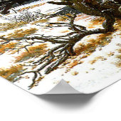 フリードリッヒ – 雪のオークの木 ポスター (角)