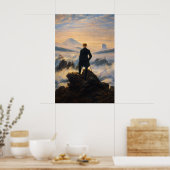 フリードリヒの『霧の海をさまよえる放浪者』 ポスター (キッチン)