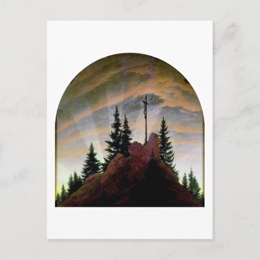 フリードリヒ山脈を渡る ポストカード (正面)