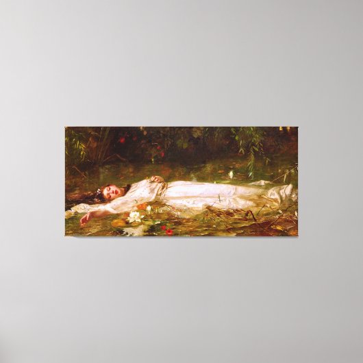 フリードリヒ・ウィルヘルム・テオドール・ヘイザー – Ophelia - 1900 キャンバスプリント (正面)