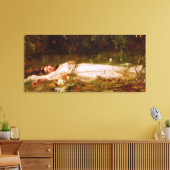 フリードリヒ・ウィルヘルム・テオドール・ヘイザー – Ophelia - 1900 キャンバスプリント (インサイチュ (リビング))