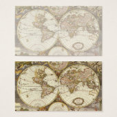 フリードリヒ・ド・ウィットによる古世界地図、1680年頃 (正面&裏面)