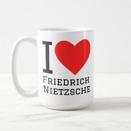 フリードリヒ・ニーチェが好き コーヒーマグカップ (左)