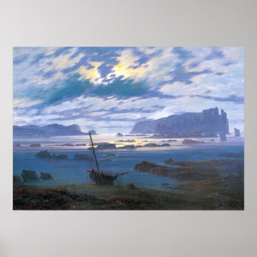 フリードリヒ – 月明かりの中の北海 ポスター (正面)