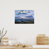 フリードリヒ – 月明かりの中の北海 ポスター (キッチン)