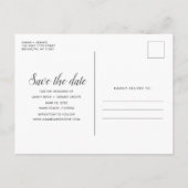 フリードリンクビーチ結婚式の写真保存日 案内ポストカード (裏面)