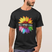 フリーナハグLGBTQ LGBTプライドデイジーレインボーフロー Tシャツ (正面)