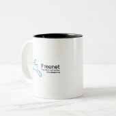 フリーネットのバニーおよび名前 ツートーンマグカップ (正面左)