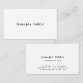 フリーハかわいらしンドスクリプトのミニマルモダントレンディー 名刺 (正面/裏面)