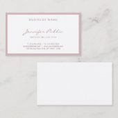 フリーハエレガントンドのスクリプトのミニマルモダンリストシンプル 名刺 (正面/裏面)