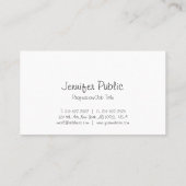 フリーハエレガントンドスクリプトミニマルデザイントレンディー 名刺 (裏面)