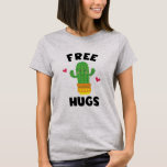 フリーハグおもしろいサボシャツ Tシャツ<br><div class="desc">無料ハグかわいいサボテンTシャツ – サボテンの愛素晴らし者やハグを愛する人のために贈り物をする！</div>