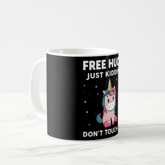 フリーハグジャストウズウズドンTouch私 コーヒーマグカップ (正面左)