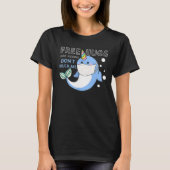 フリーハグジャストウズドントTouch私おもしろいNarwhal Tシャツ (正面)