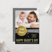 フリーハグズの父の日のフラットカフェイクード/金箔 カード (正面/裏面インサイチュ)