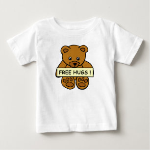 フリーハグズテディベビー服 ベビーTシャツ
