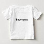 フリーハグズテディベビー服 ベビーTシャツ (裏面)