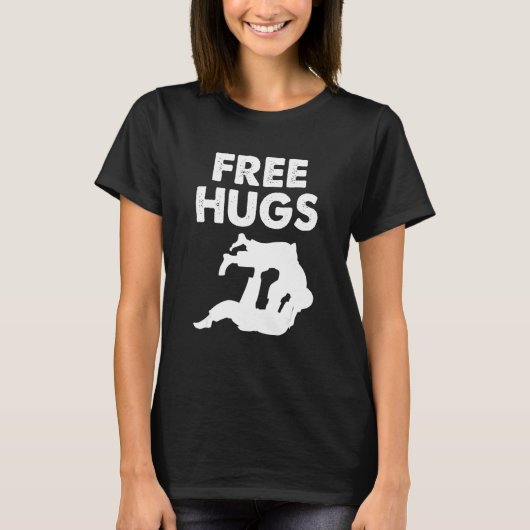 フリーハグブラジル柔術男女柔術 Tシャツ (正面)