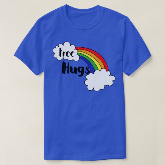 フリーハグレインボー Tシャツ (デザイン正面)