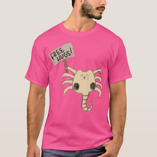 フリーハグ顔ハッガー Tシャツ (正面)