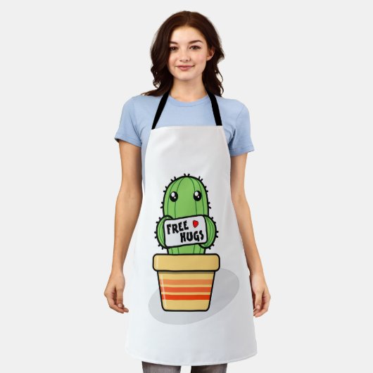 フリーハグ エプロン (着用した状態)