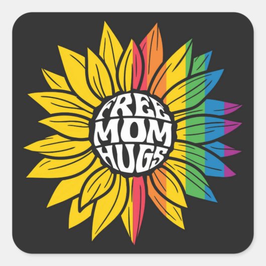 フリーハグ！ スクエアシール (正面)