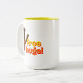 フリーハグ! ツートーンマグカップ (正面左)
