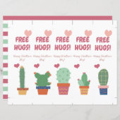 フリーハグ！バレンタイおもしろいンブックマーク (正面/裏面)