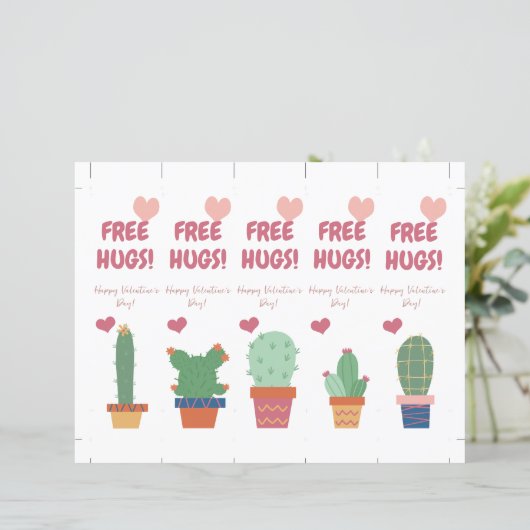 フリーハグ!バレンタイおもしろいンブックマーク (スタンド正面)