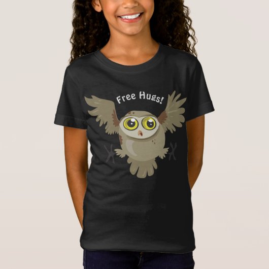 フリーハグ!フクロウ・キッド・ティー Tシャツ (正面)