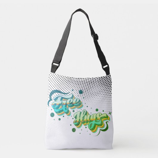 フリーハグ – Deluxe Cheeky Green Dots Mix Edition クロスボディバッグ (正面)