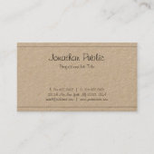 フリーハスタイリッシュンドスクリプトお洒落トレンディープレインラグジュアリー 名刺 (正面)