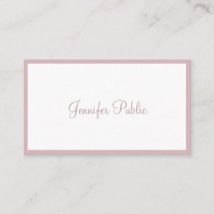 フリーハモダンンドスクリプトのミニマルエレガントリスト 名刺