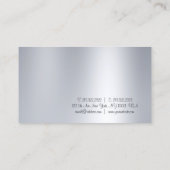 フリーハモダンンド文字シルバールッミニマルク 名刺 (裏面)