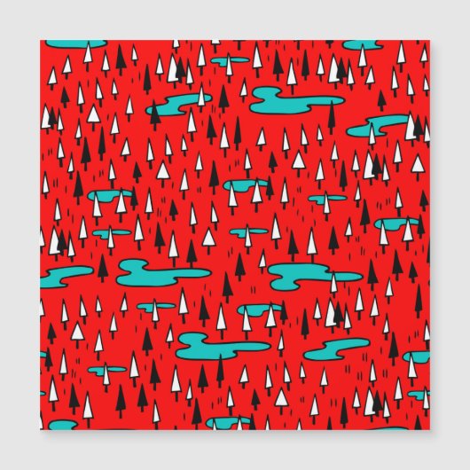 フリーハンドの木:スカンジナビアのクリスマスパターン。 (正面)